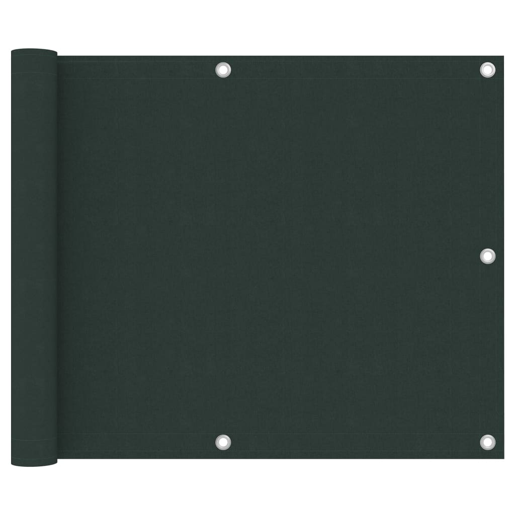 Paravento da Balcone Verde Scuro 75x300 cm Tessuto Oxford
