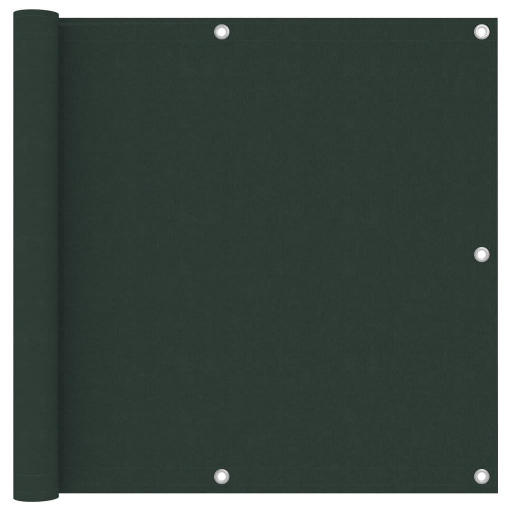 Paravento da Balcone Verde Scuro 90x400 cm Tessuto Oxford