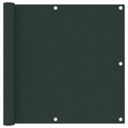 Paravento da Balcone Verde Scuro 90x400 cm Tessuto Oxford