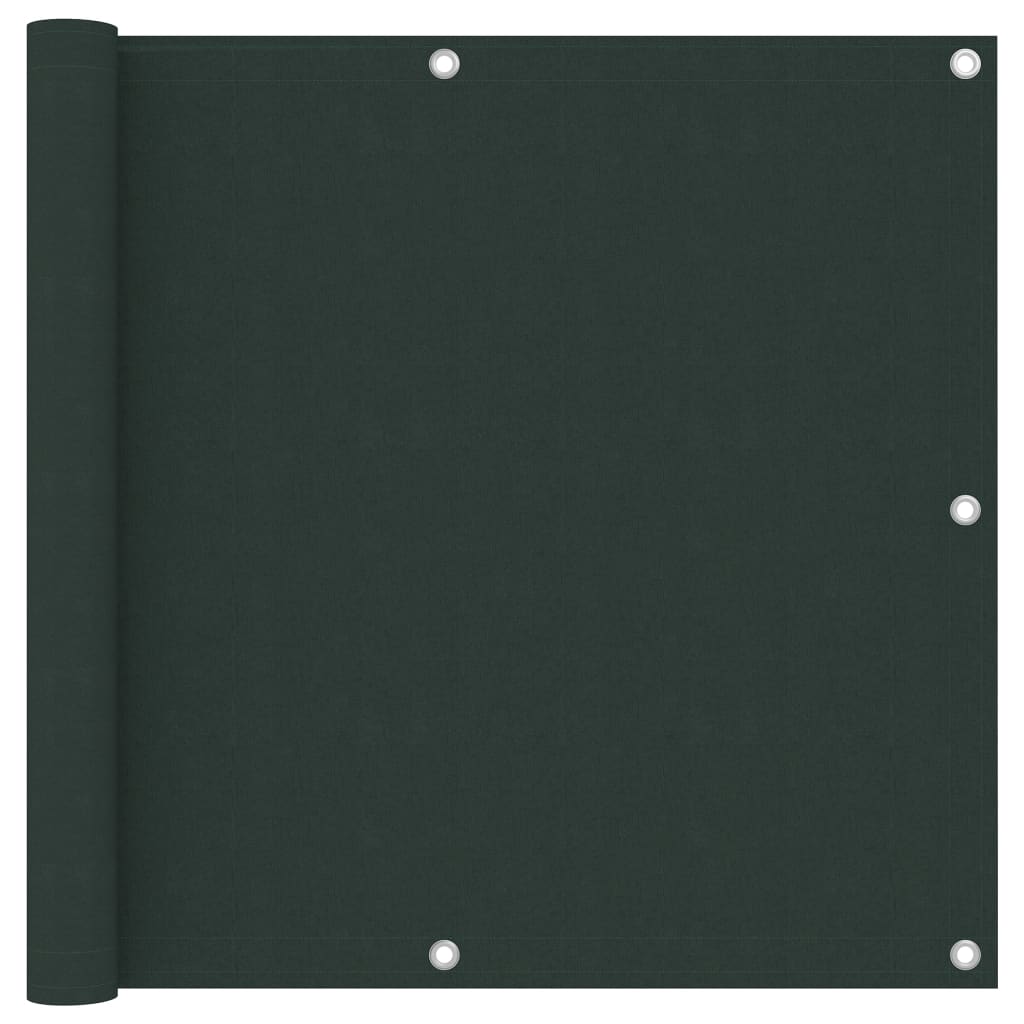 Paravento da Balcone Verde Scuro 90x600 cm Tessuto Oxford