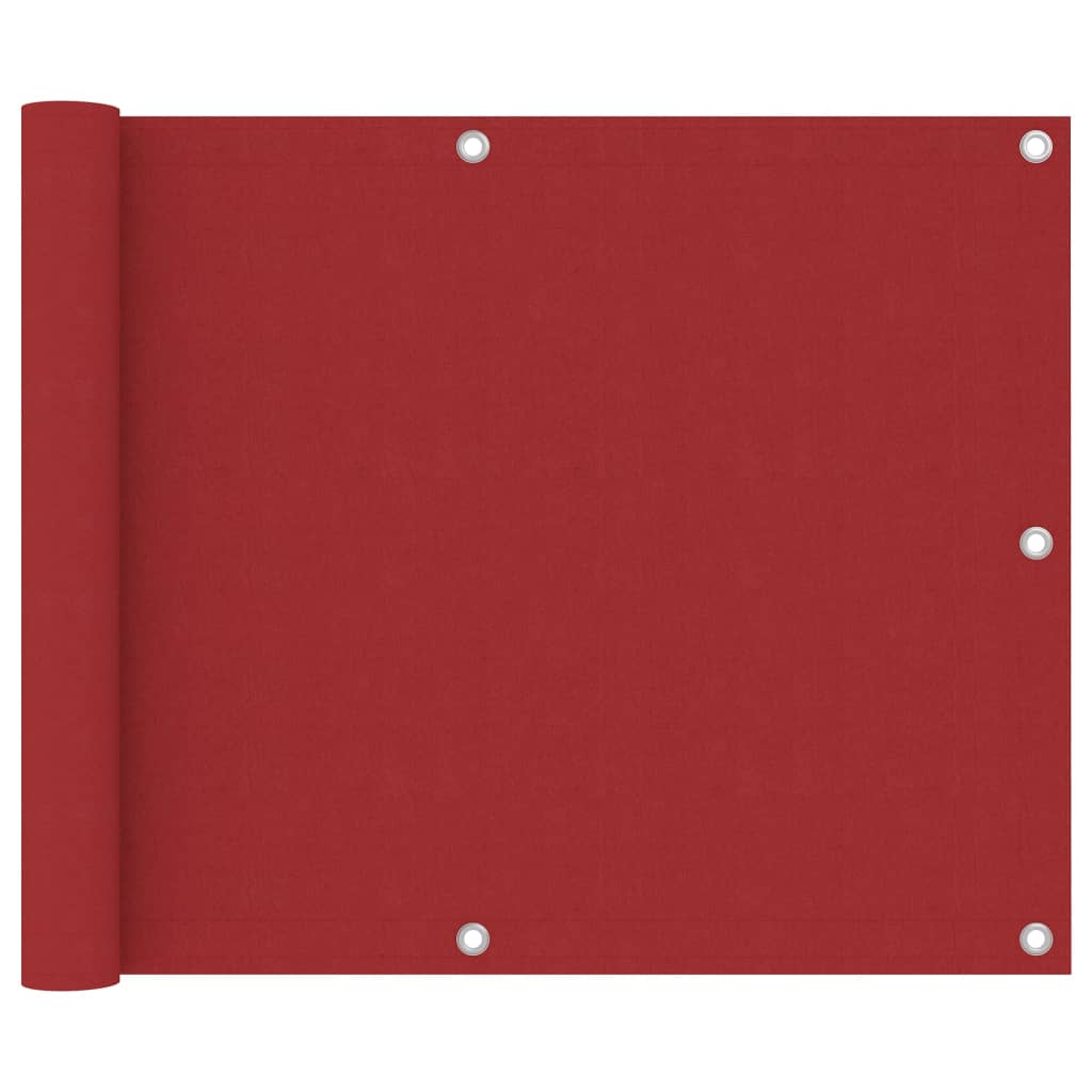 Paravento da Balcone Rosso 75x300 cm in Tessuto Oxford