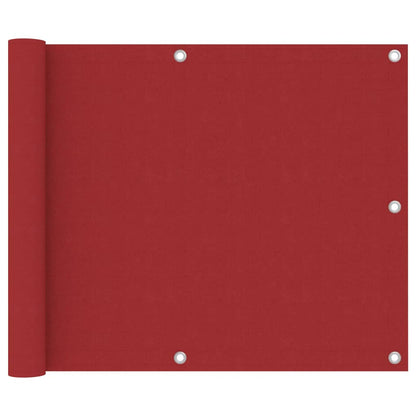 Paravento da Balcone Rosso 75x300 cm in Tessuto Oxford