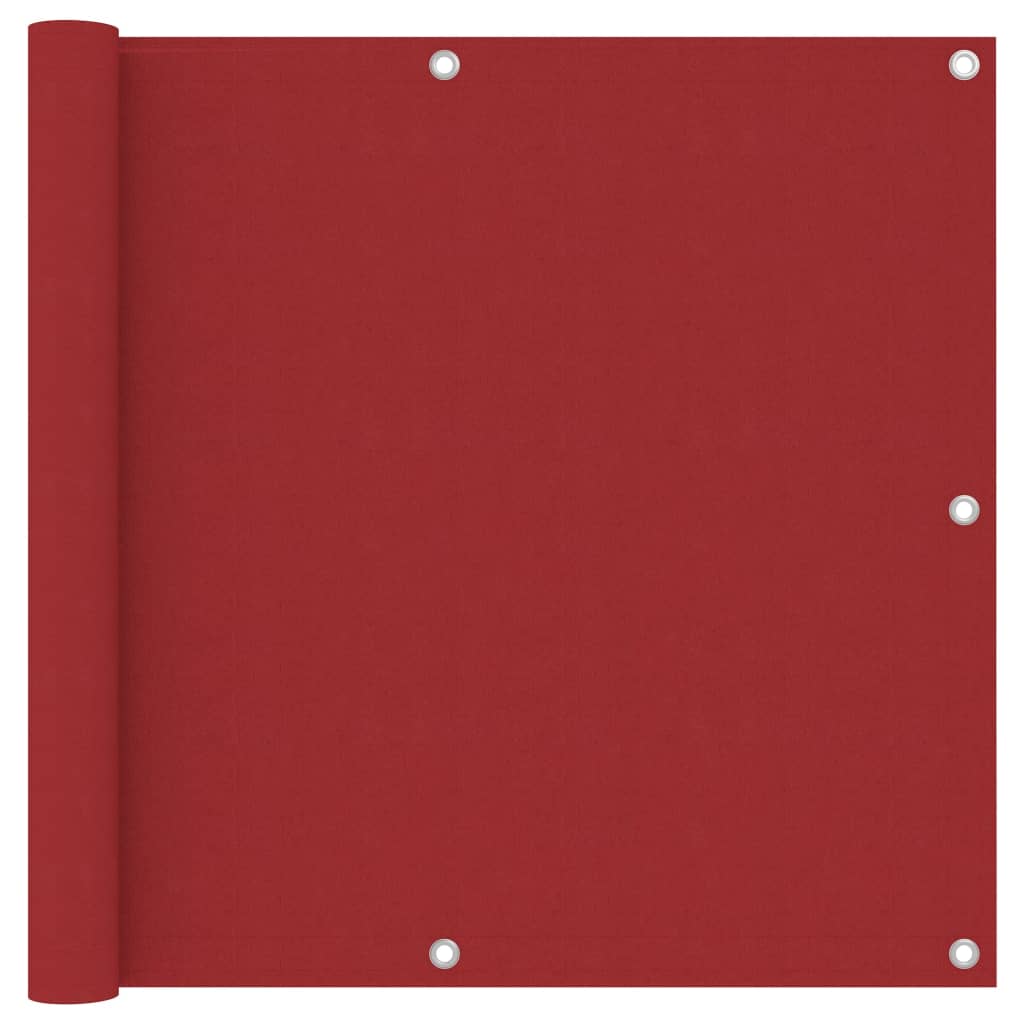 Paravento da Balcone Rosso 90x300 cm in Tessuto Oxford