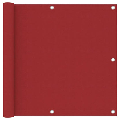 Paravento da Balcone Rosso 90x300 cm in Tessuto Oxford
