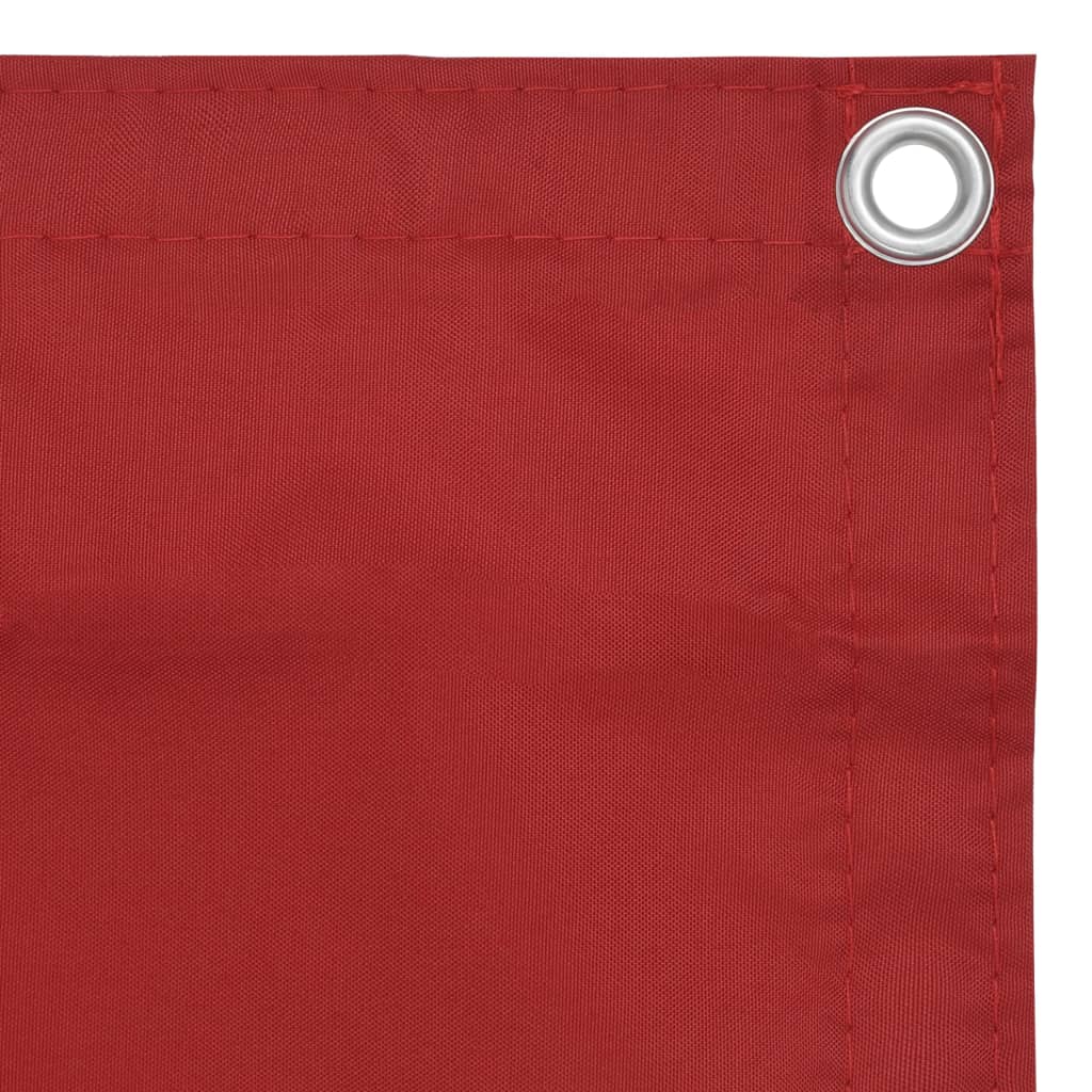 Paravento da Balcone Rosso 90x600 cm in Tessuto Oxford