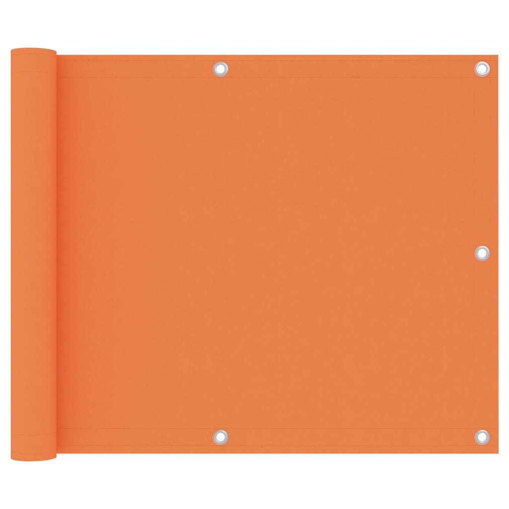 Paravento da Balcone Arancione 75x400 cm Tessuto Oxford