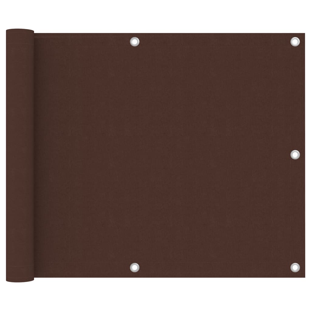 Paravento da Balcone Marrone 75x300 cm in Tessuto Oxford
