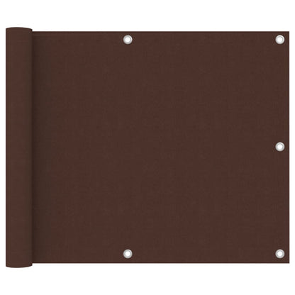 Paravento da Balcone Marrone 75x400 cm in Tessuto Oxford