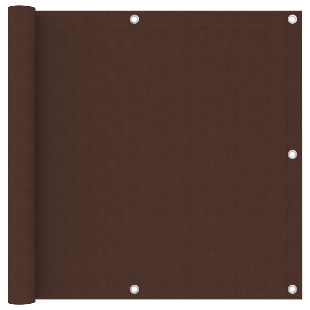 Paravento da Balcone Marrone 90x500 cm in Tessuto Oxford