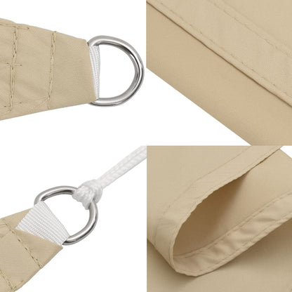Parasole a Vela Oxford Triangolare 5x6x6 m Beige