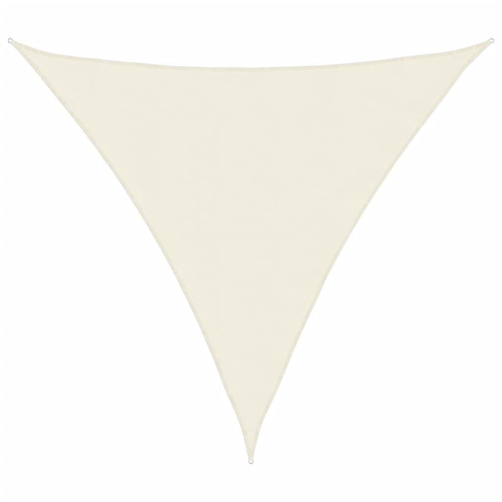 Parasole a Vela Oxford Triangolare 3x3x3 m Crema