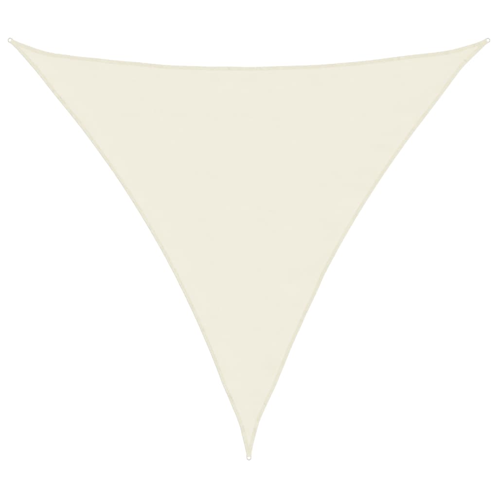 Parasole a Vela Oxford Triangolare 4,5x4,5x4,5 m Crema