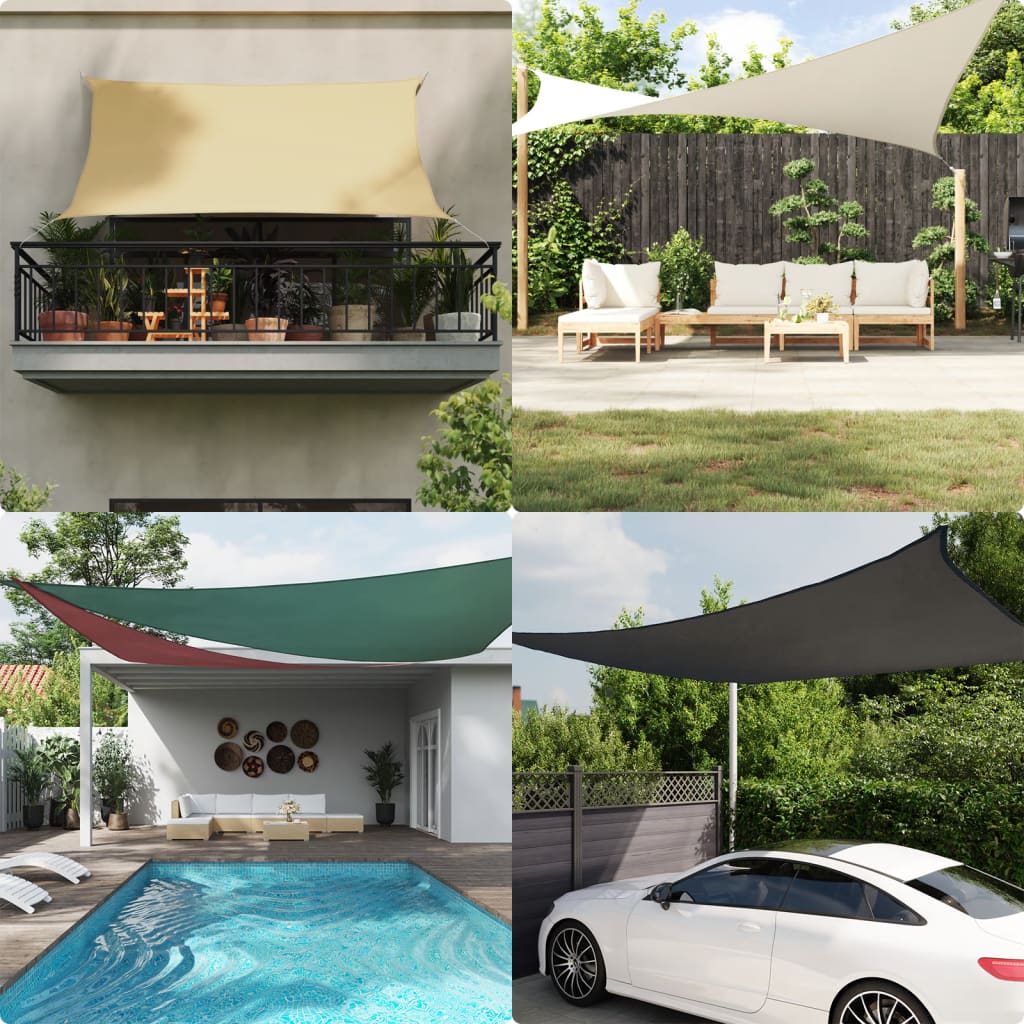 Parasole a Vela Oxford Triangolare 3x3x4,24 m Bianco
