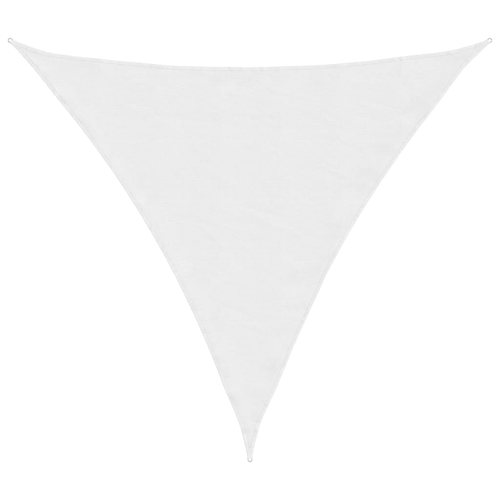 Parasole a Vela Oxford Triangolare 5x5x5 m Bianco