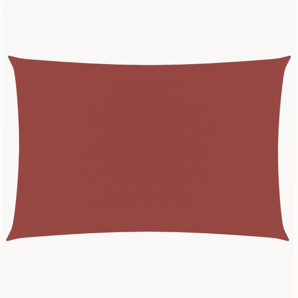 Parasole a Vela Tessuto Oxford Rettangolare 3,5x5m Terracotta