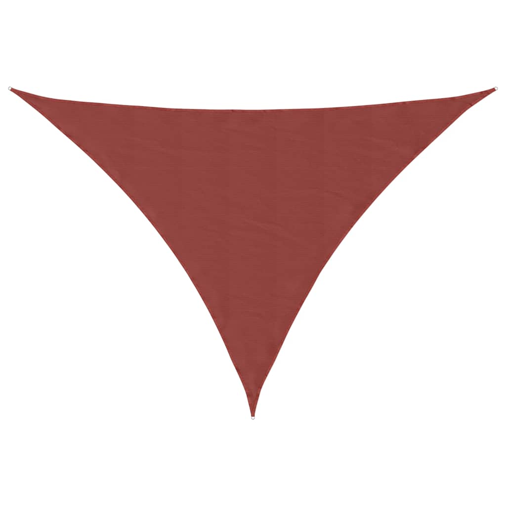 Parasole a Vela Oxford Triangolare 3x4x4 m Terracotta