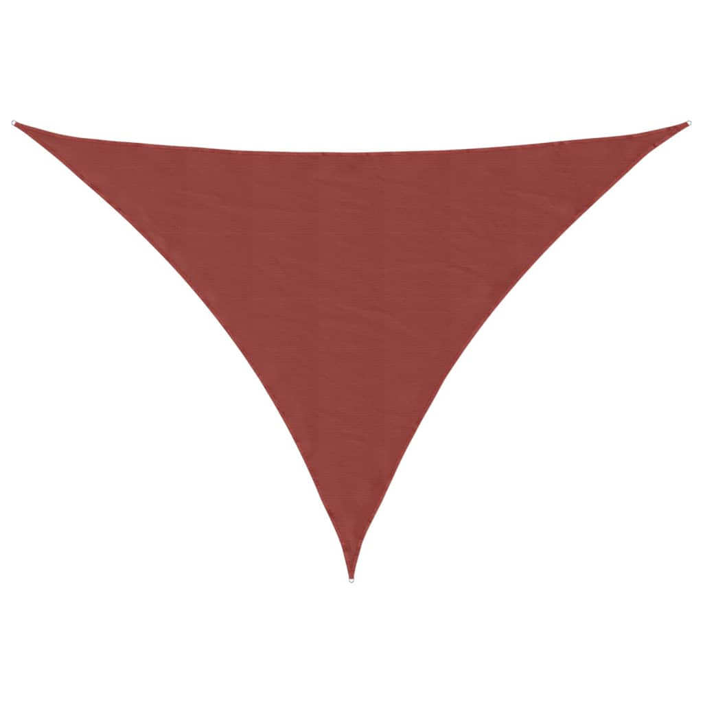 Parasole a Vela Tessuto Oxford Triangolare 4x4x5,8m Terracotta