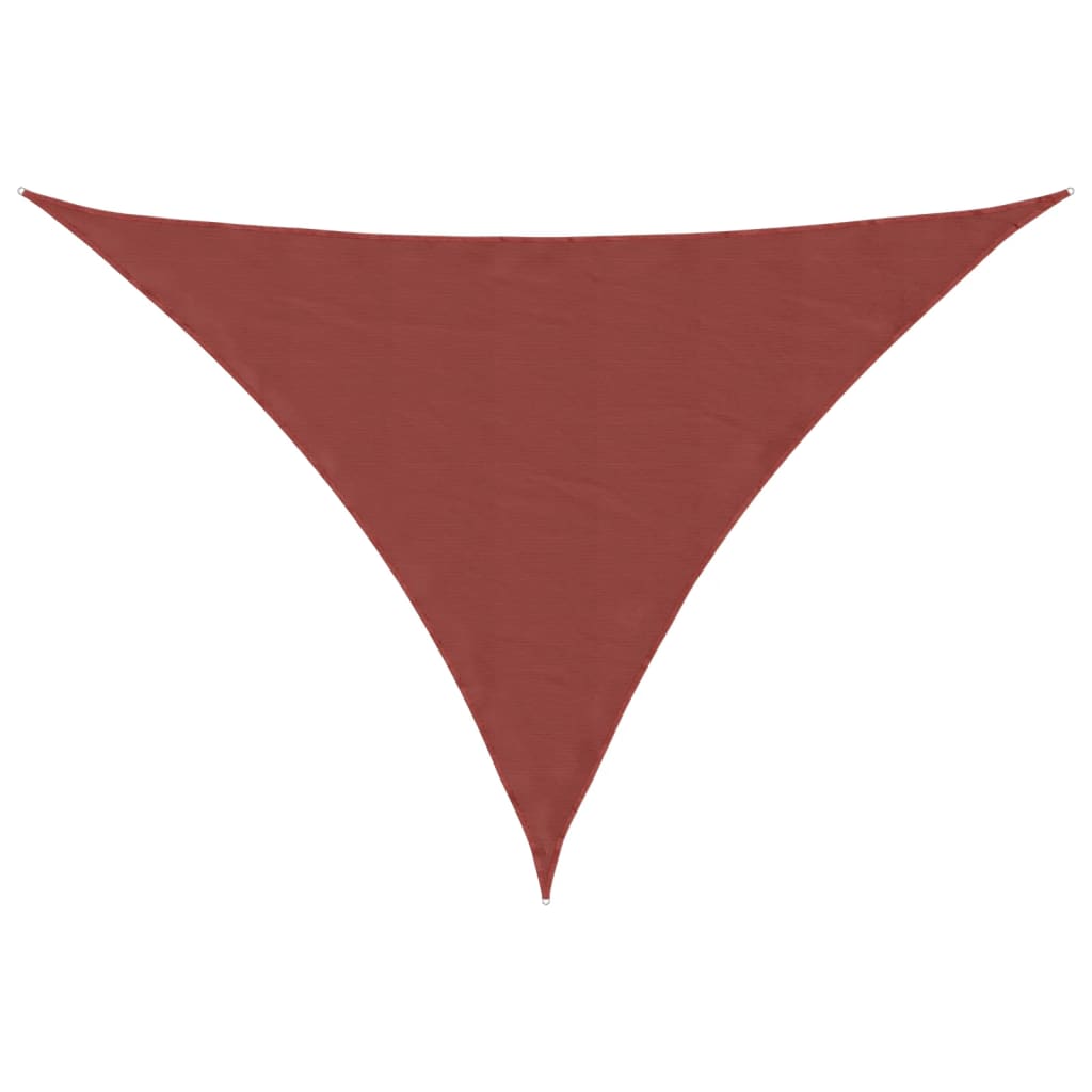 Parasole a Vela in Tessuto Oxford Triangolare 5x5x6m Terracotta