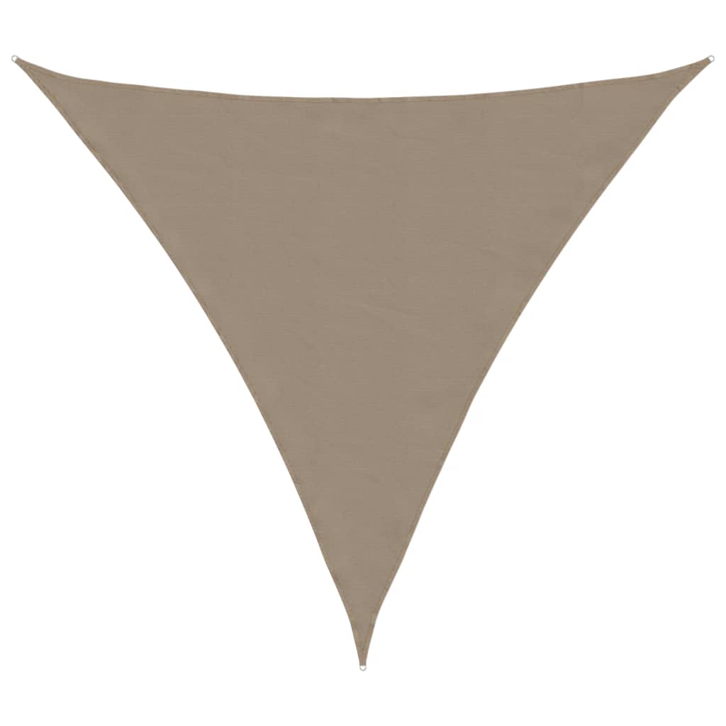 Parasole a Vela Oxford Triangolare 4x4x4 m Grigio Talpa