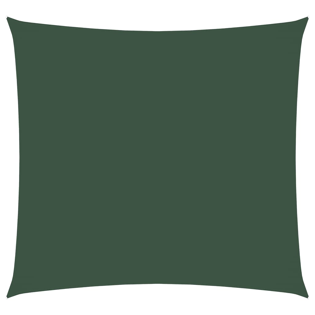 Parasole a Vela in Tela Oxford Quadrato 4,5x4,5 m Verde Scuro