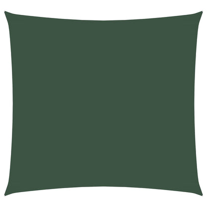 Parasole a Vela in Tela Oxford Quadrato 4,5x4,5 m Verde Scuro