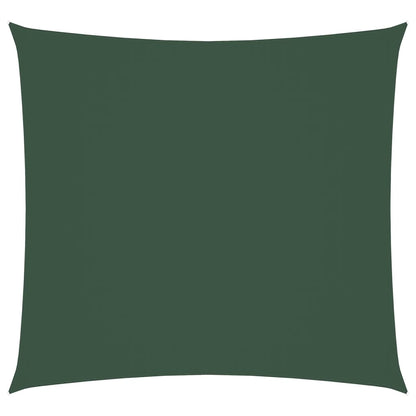 Parasole a Vela in Tela Oxford Quadrato 6x6 m Verde Scuro