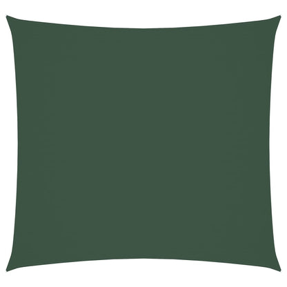 Parasole a Vela in Tela Oxford Quadrato 7x7 m Verde Scuro