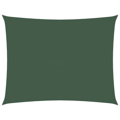Parasole a Vela Oxford Rettangolare 2x3,5 m Verde Scuro