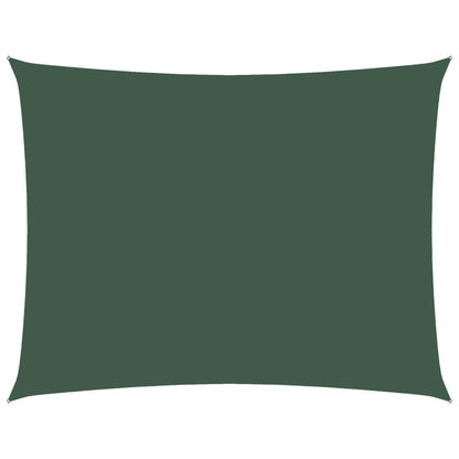 Parasole a Vela Oxford Rettangolare 2,5x3,5 m Verde Scuro