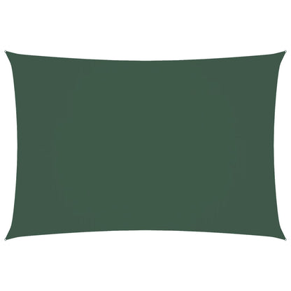 Vela Parasole Tessuto Oxford Rettangolare 2,5x4,5 m Verde Scuro