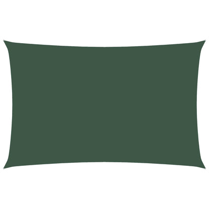 Parasole a Vela Oxford Rettangolare 2,5x5 m Verde Scuro