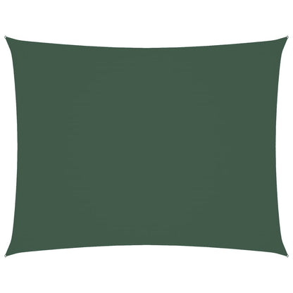 Parasole a Vela Oxford Rettangolare 3x4 m Verde Scuro