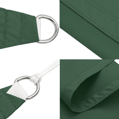Parasole a Vela Oxford Rettangolare 3x4,5 m Verde Scuro