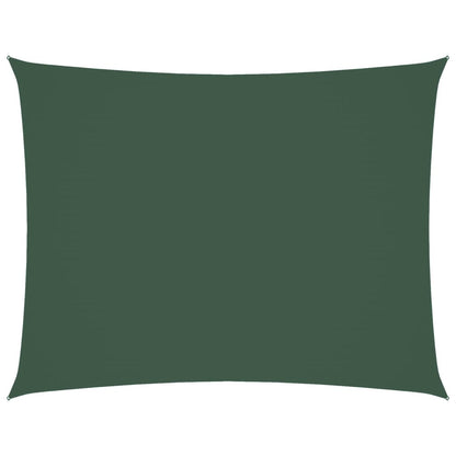 Parasole a Vela Oxford Rettangolare 3,5x4,5 m Verde Scuro