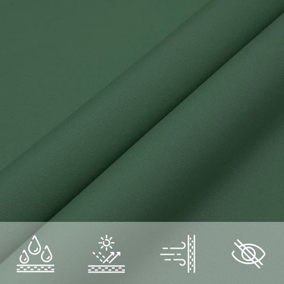 Parasole a Vela Oxford Rettangolare 5x6 m Verde Scuro