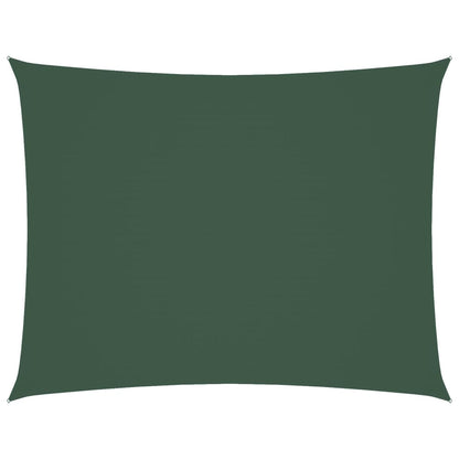 Parasole a Vela Oxford Rettangolare 6x7 m Verde Scuro