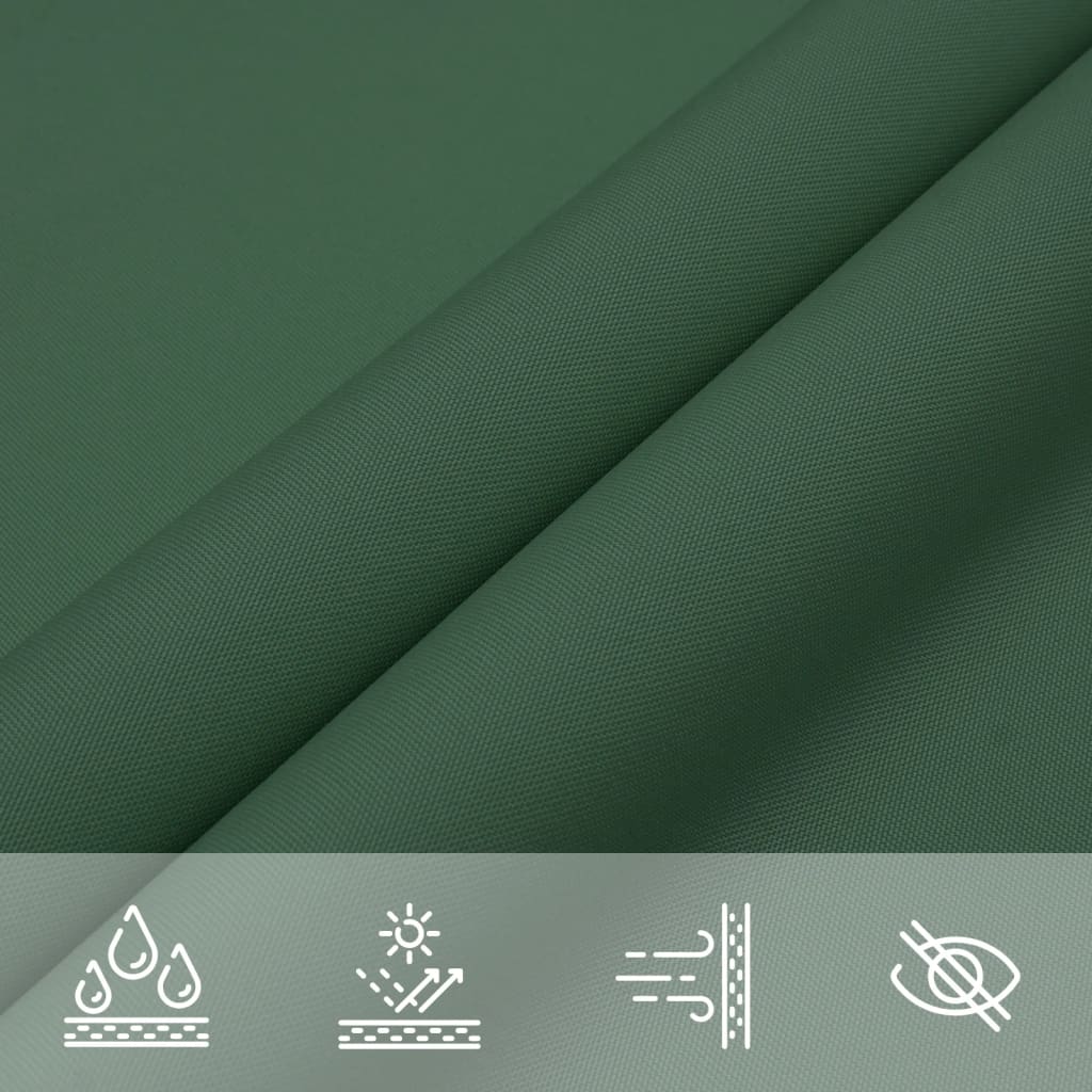 Parasole a Vela Tessuto Oxford Rettangolare 6x8 m Verde Scuro