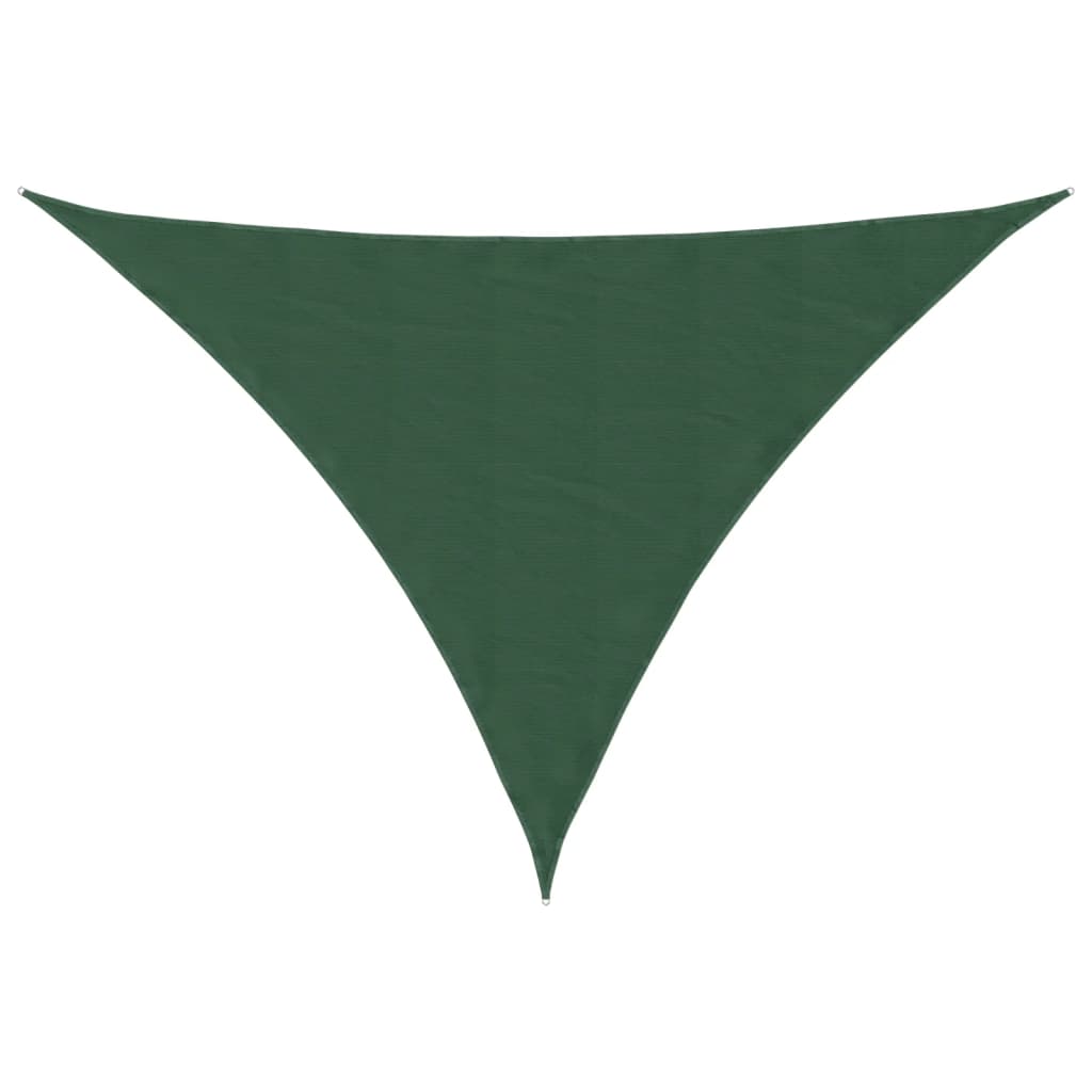 Parasole a Vela Oxford Triangolare 5x6x6 m Verde Scuro