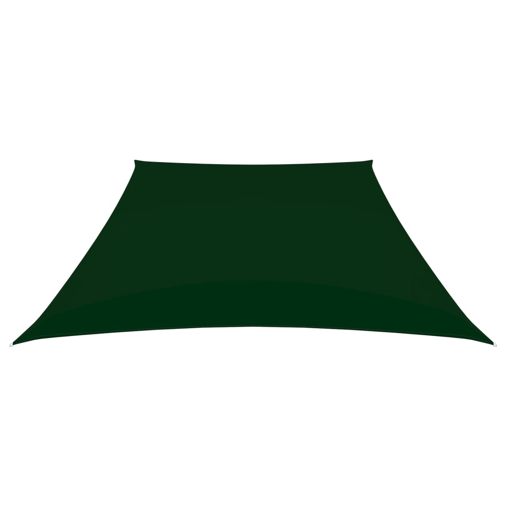 Parasole a Vela in Tela Oxford a Trapezio 2/4x3 m Verde Scuro