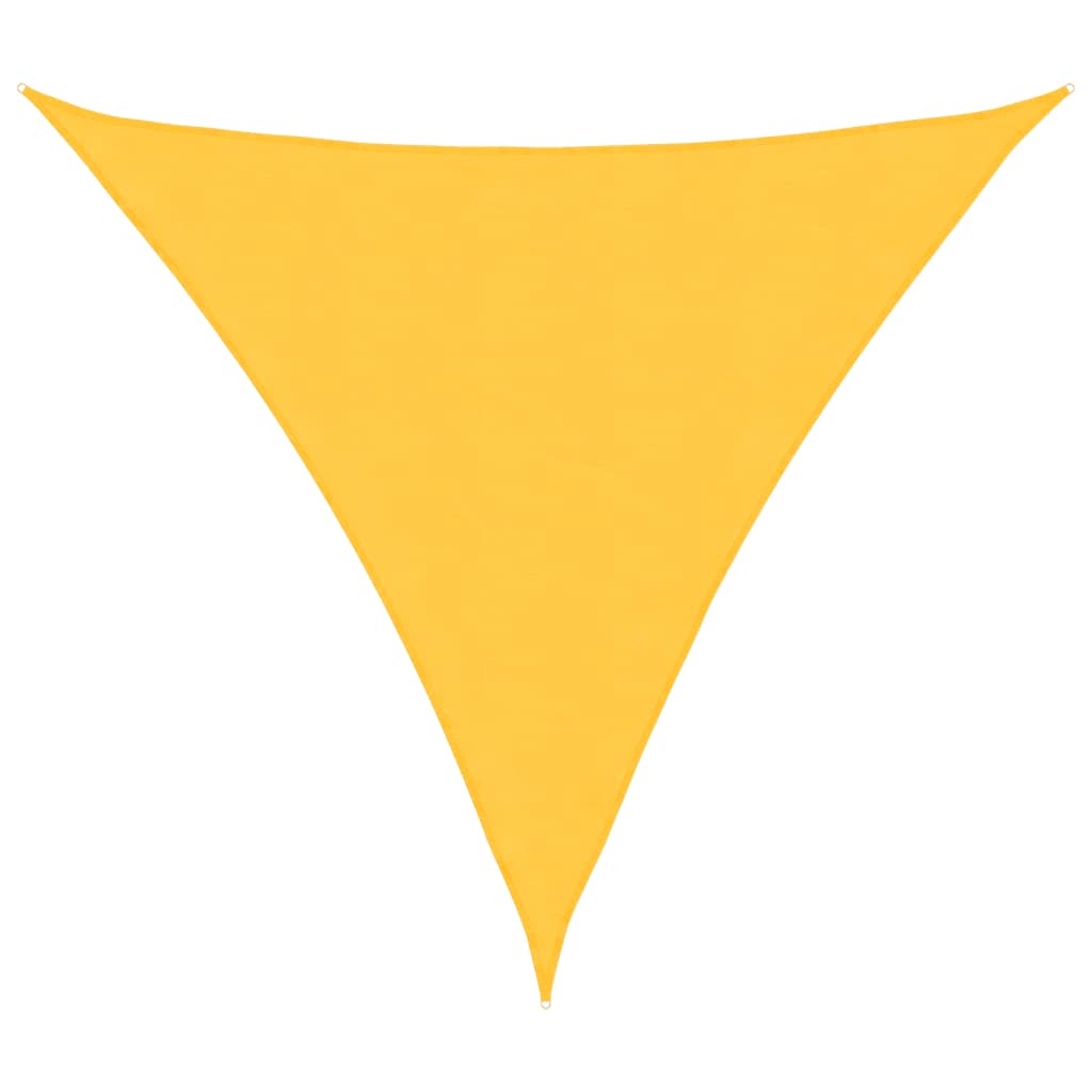 Parasole a Vela Oxford Triangolare 3x3x3 m Giallo