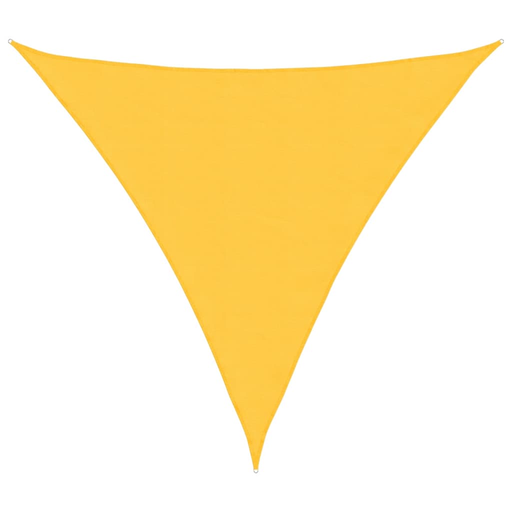 Parasole a Vela Oxford Triangolare 5x5x5 m Giallo