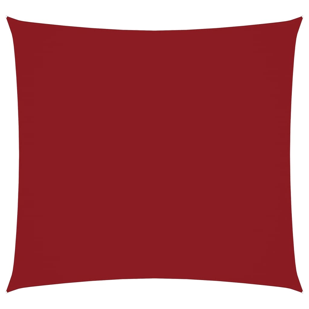 Parasole a Vela in Tela Oxford Quadrata 6x6 m Rosso