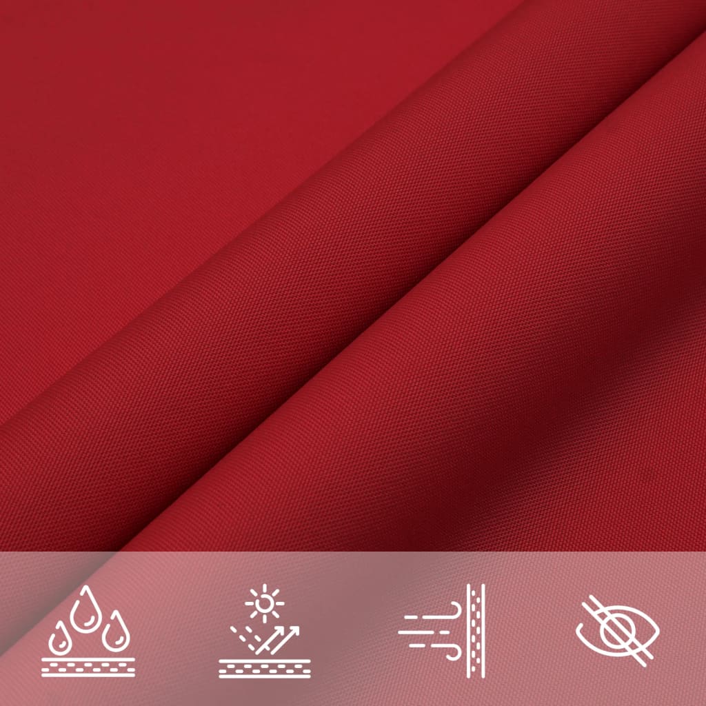 Parasole a Vela Tessuto Oxford Rettangolare 2x2,5 m Rosso