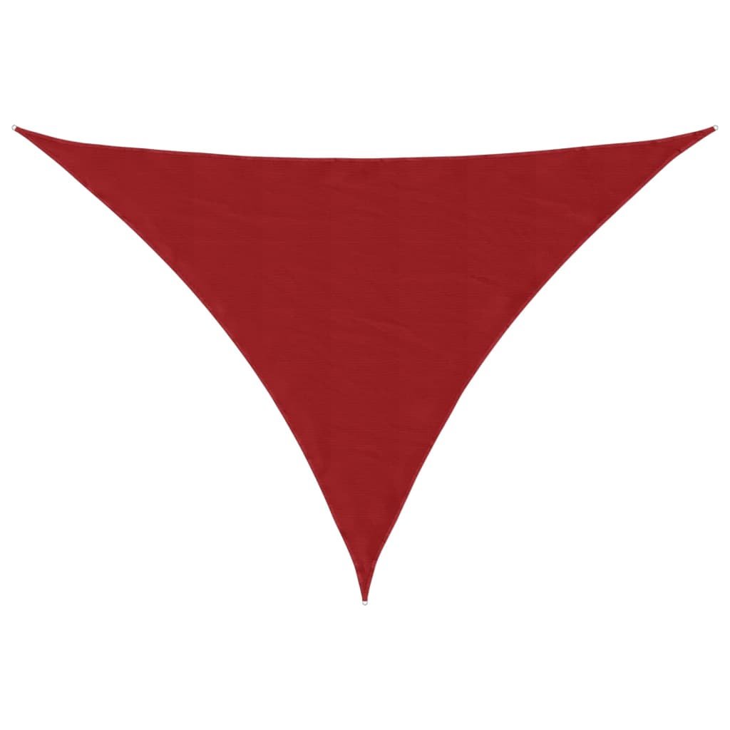 Parasole a Vela Oxford Triangolare 4x4x5,8 m Rosso