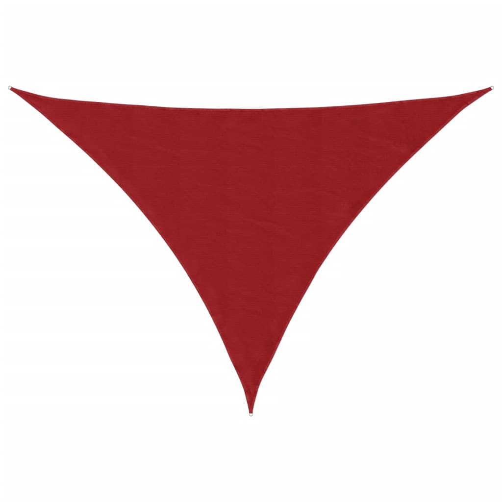 Parasole a Vela Oxford Triangolare 5x6x6 m Rosso