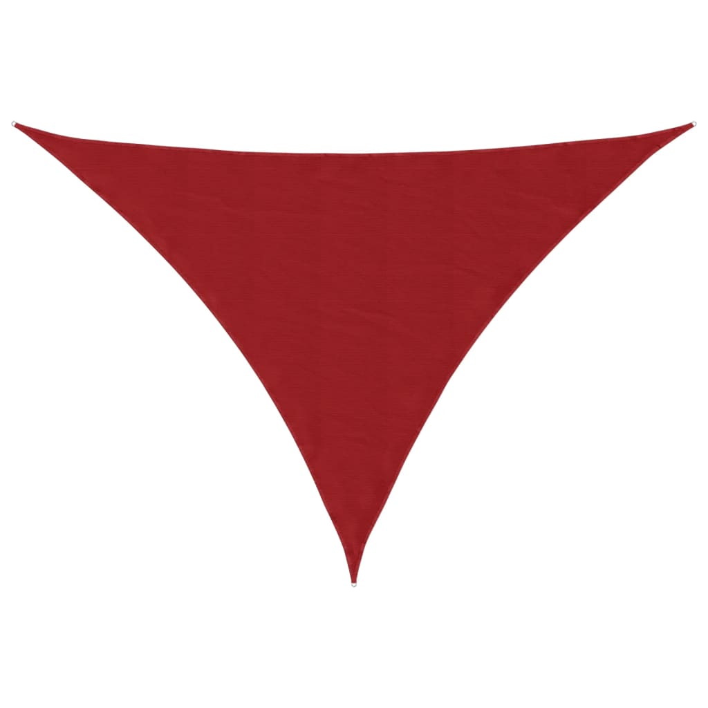 Parasole a Vela Oxford Triangolare 4x5x6,4 m Rosso