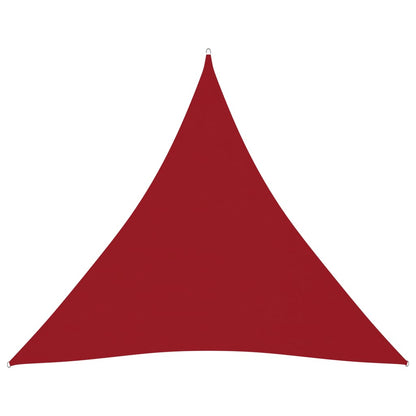 Parasole a Vela in Tessuto Oxford Triangolare 6x6x6 m Rosso