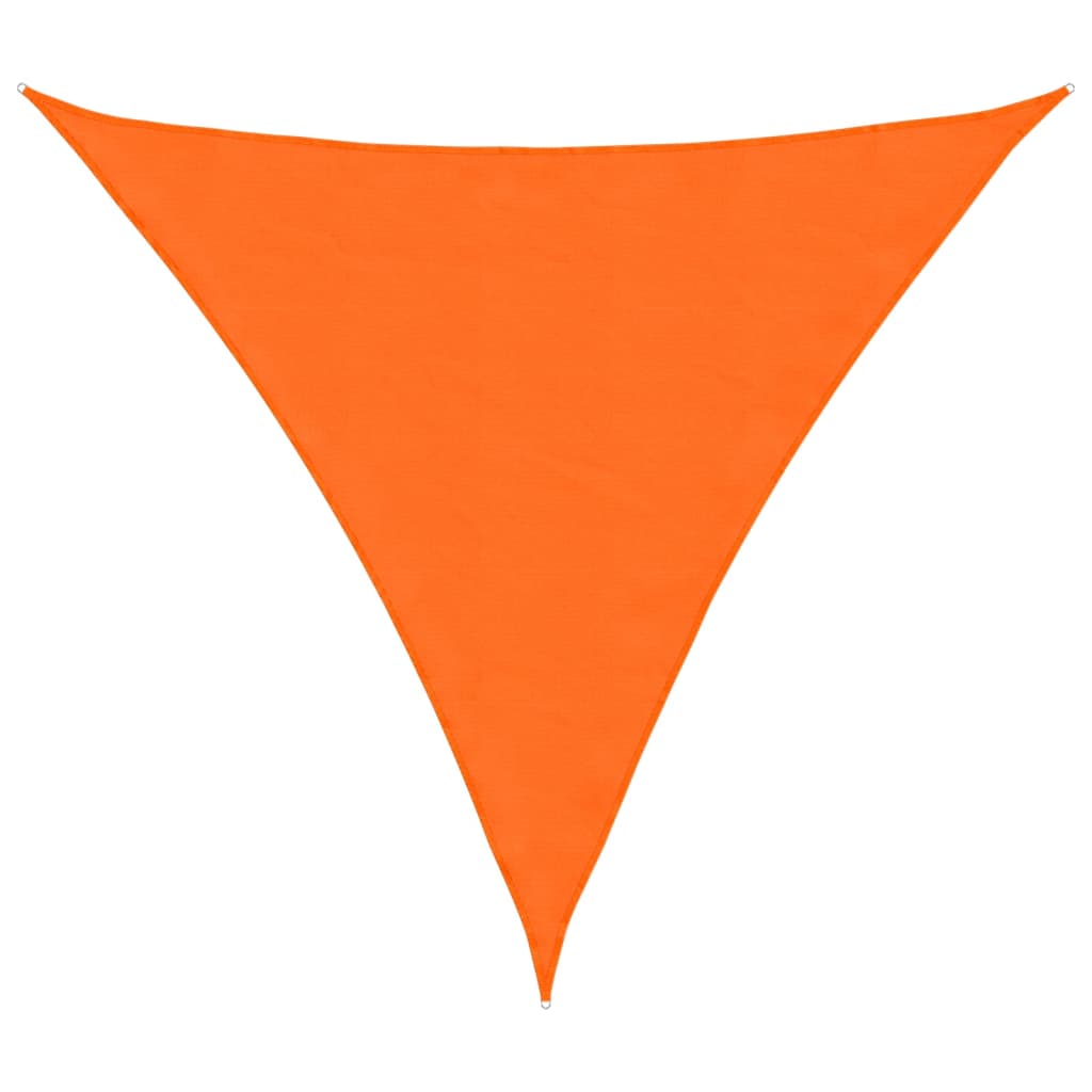 Parasole a Vela in Tessuto Oxford Triangolare 5x5x5 m Arancione