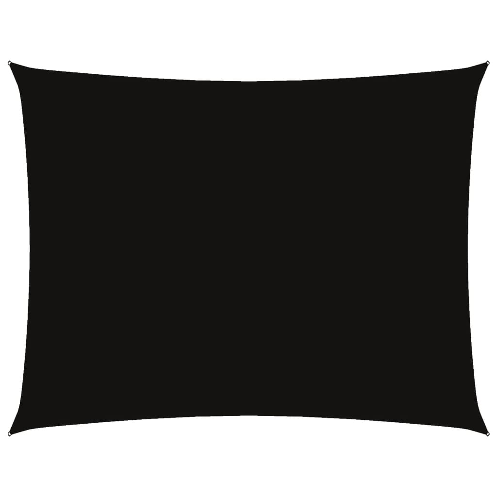 Parasole a Vela Oxford Rettangolare 5x6 m Nero