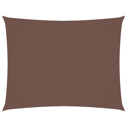 Parasole a Vela Oxford Rettangolare 5x6 m Marrone